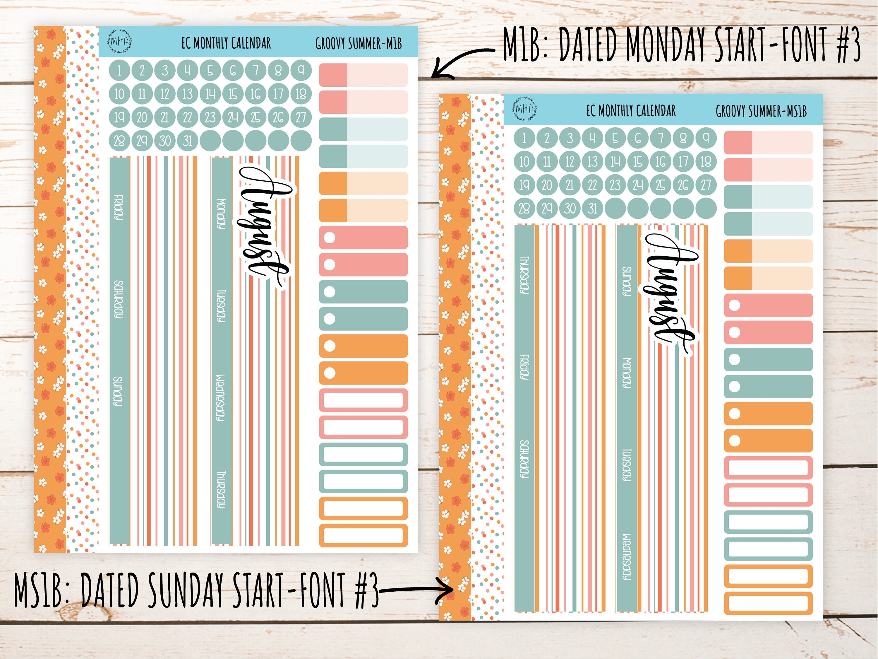 Full Year MONTHLY Kit Planner Stickers 000 | Monthly Spread for Erin Condren / Themed Monthly outlet Planner Stickers / Full Year Stickers