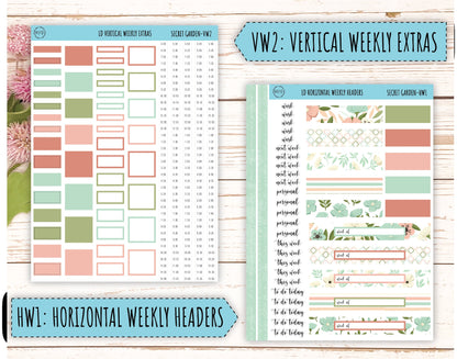 Monthly Plan Kit for Laurel Denise UNDATED Planners "Secret Garden" || MPSG