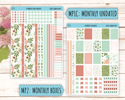 Monthly Plan Kit for Laurel Denise UNDATED Planners "Secret Garden" || MPSG