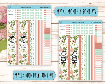 Monthly Plan Kit for Laurel Denise UNDATED Planners "Secret Garden" || MPSG