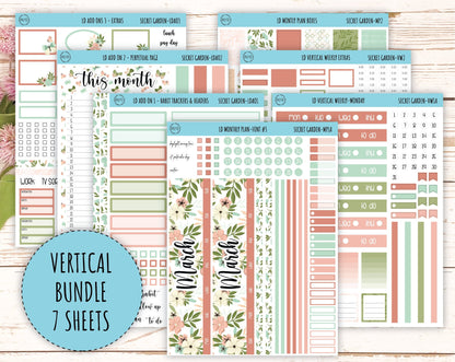 Monthly Plan Kit for Laurel Denise UNDATED Planners "Secret Garden" || MPSG