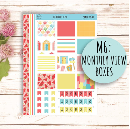 August Monthly Kit Stickers for 7x9 Erin Condren Planners. "SUMMER TIME" || ST-M