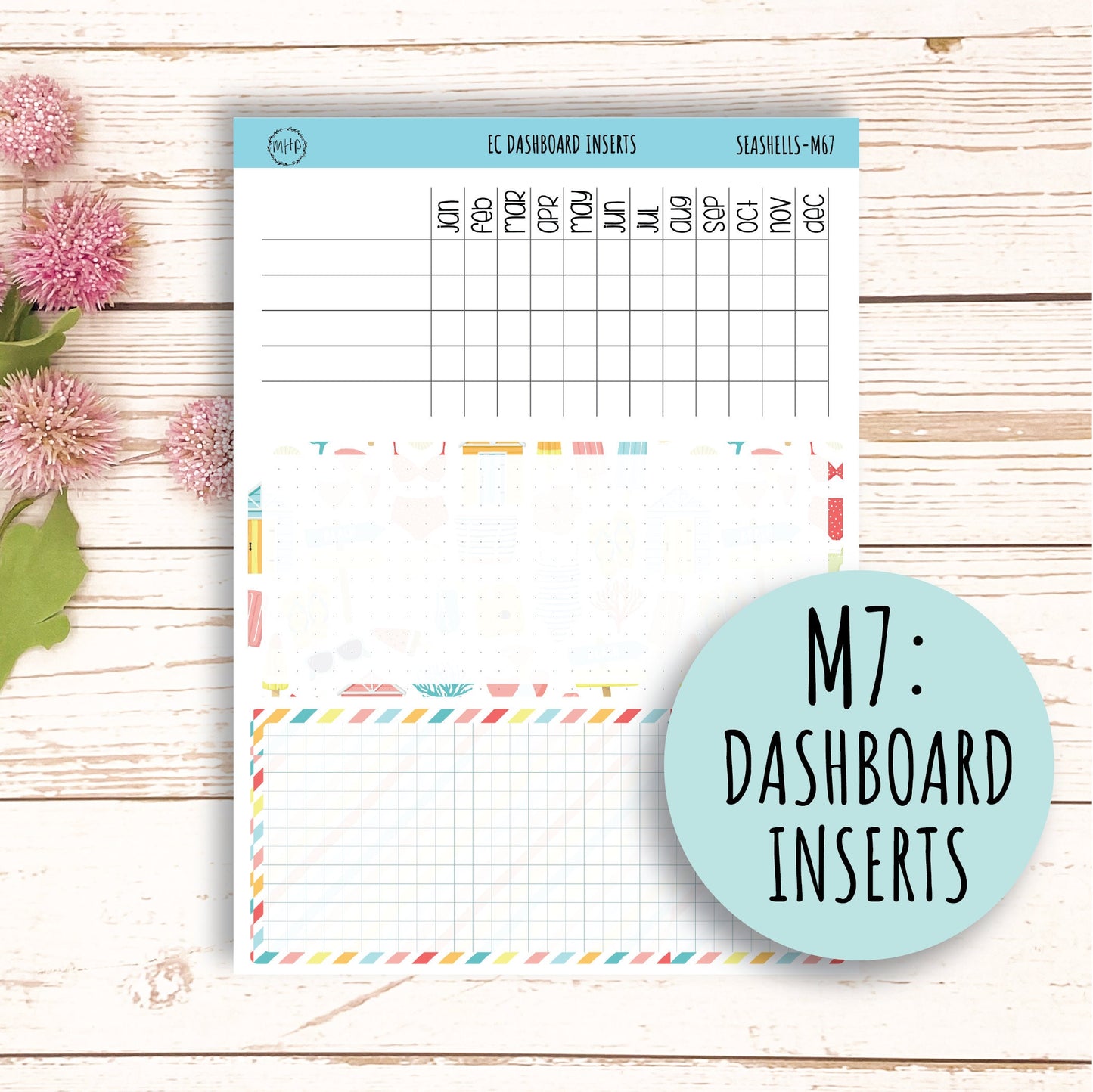 August Monthly Kit Stickers for 7x9 Erin Condren Planners. "SUMMER TIME" || ST-M