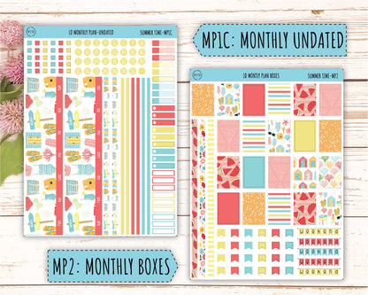 August Stickers for 2024 Laurel Denise Planners. "Summer Time" || MPST