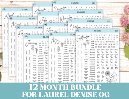 Minimalist Stickers for Laurel Denise Original Planners. || LD-OG