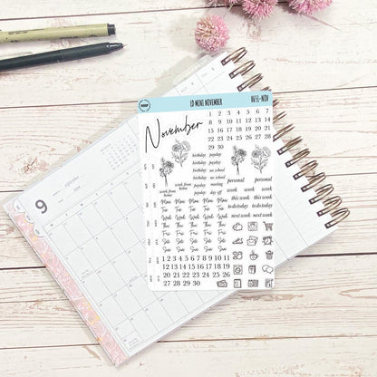 Minimalist Stickers for Laurel Denise Mini Planners. || H651