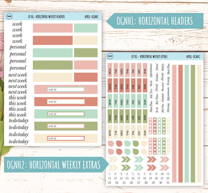 Neutral Color Stickers for OG Laurel Denise Planners. APRIL || OGNAPR