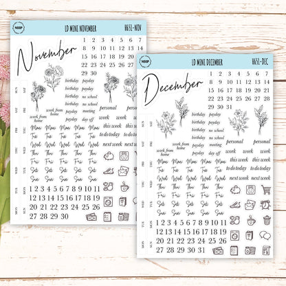 Minimalist Stickers for Laurel Denise Mini Planners. || H651