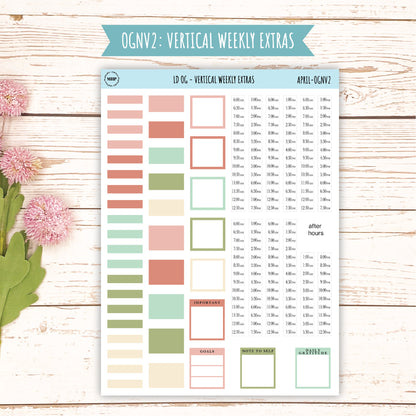 Neutral Color Stickers for OG Laurel Denise Planners. APRIL || OGNAPR