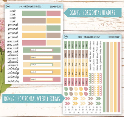 Neutral Color Stickers for OG Laurel Denise Planners. DECEMBER || OGNDEC