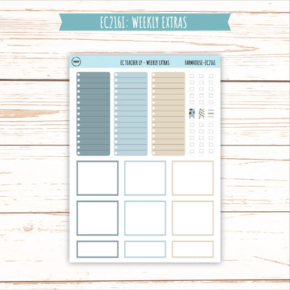 SEPTEMBER Stickers for EC Teacher Lesson Planner. "Farmhouse" || EC216FH