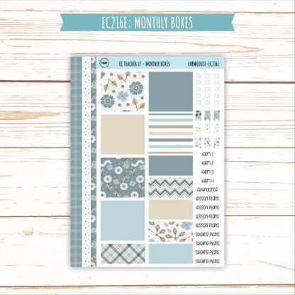 SEPTEMBER Stickers for EC Teacher Lesson Planner. "Farmhouse" || EC216FH