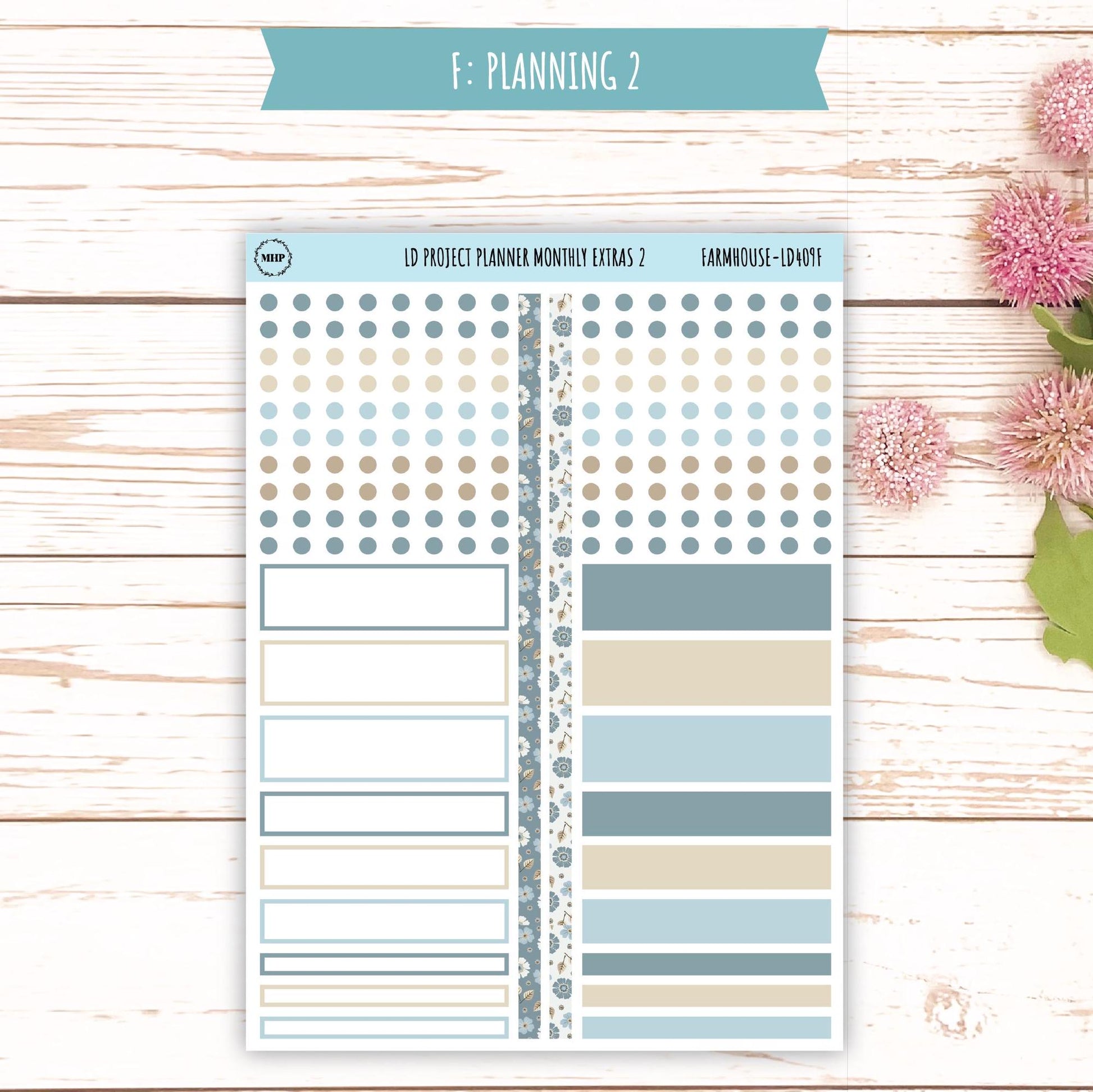 SEPTEMBER Stickers for LD Project Planner "Farmhouse" || LD409FH