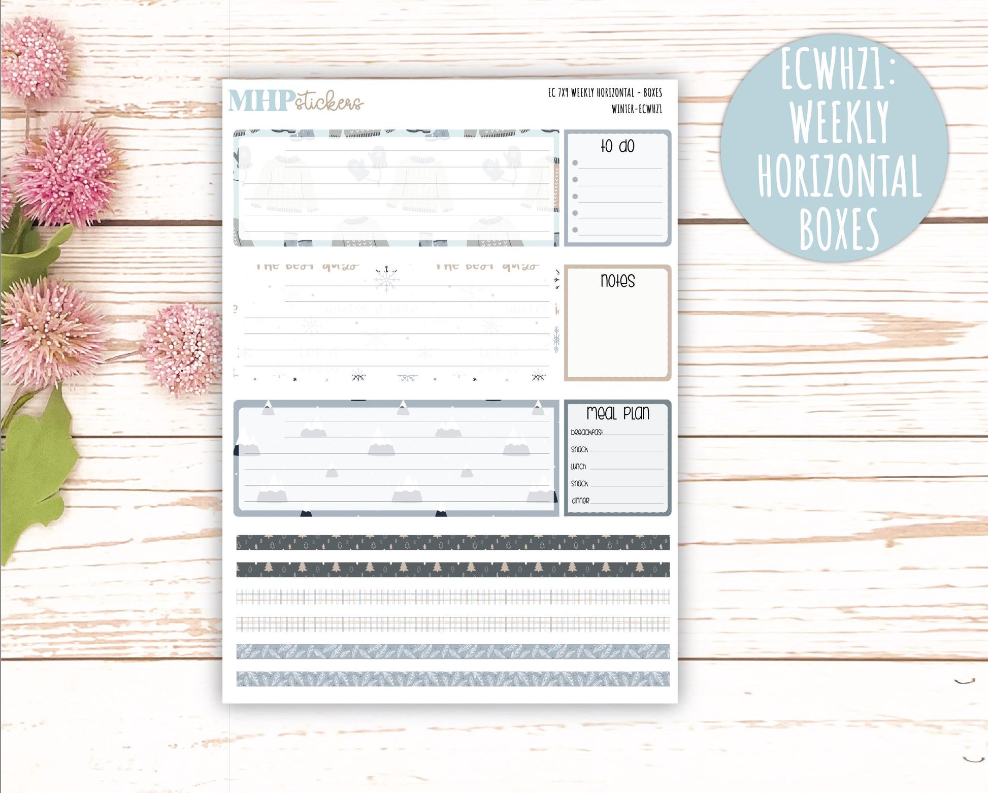 JANUARY Weekly Planning Kits for 7x9 Erin Condren Planners. "Winter" || ECWW