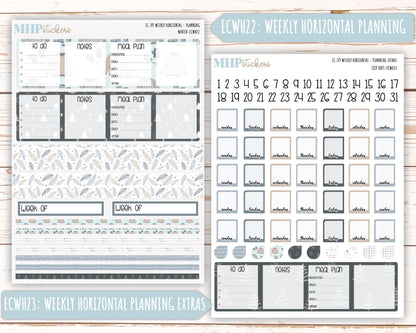 JANUARY Weekly Planning Kits for 7x9 Erin Condren Planners. "Winter" || ECWW