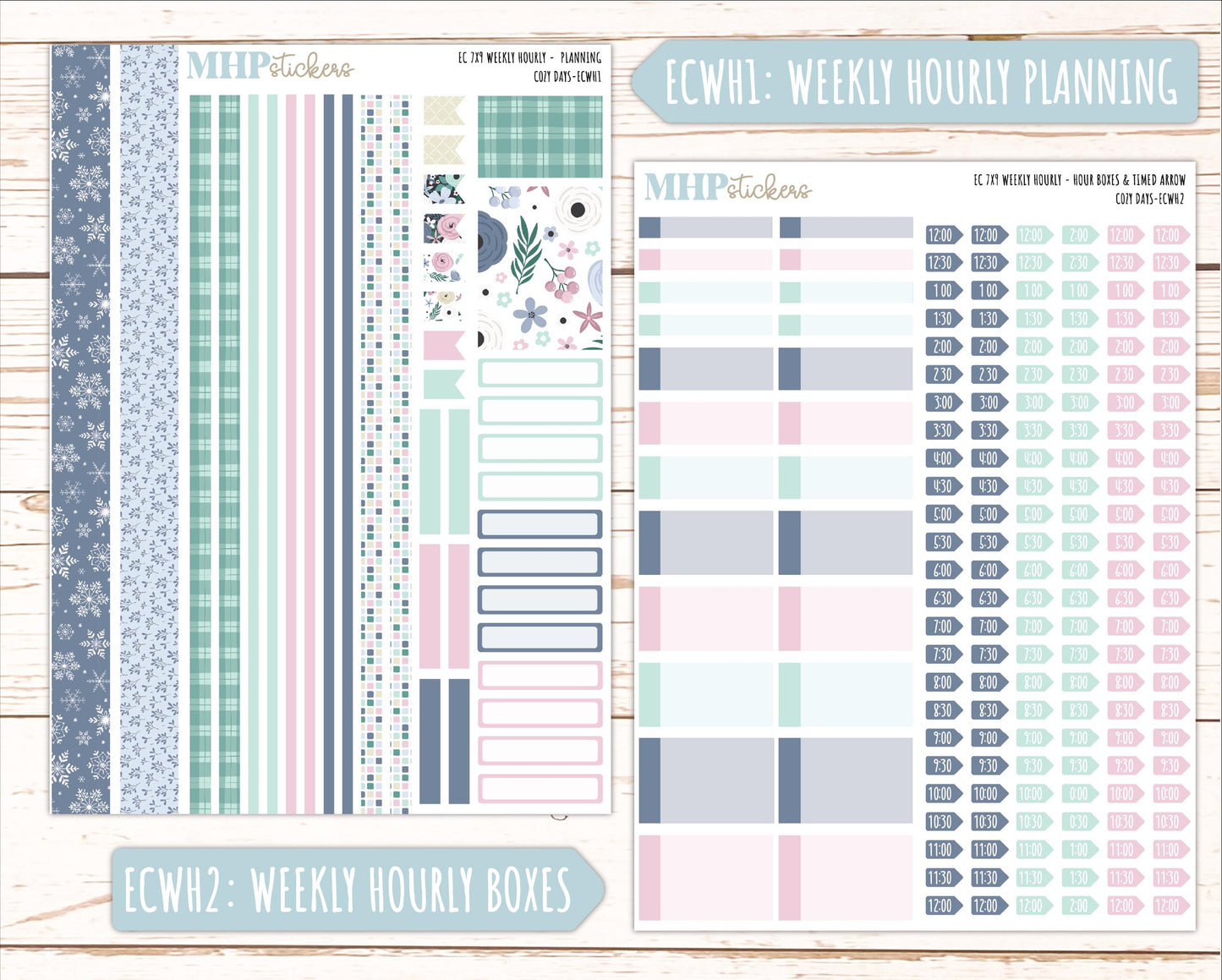 JANUARY Weekly Planning Kits for 7x9 Erin Condren Planners. "Cozy Days" || ECWCD