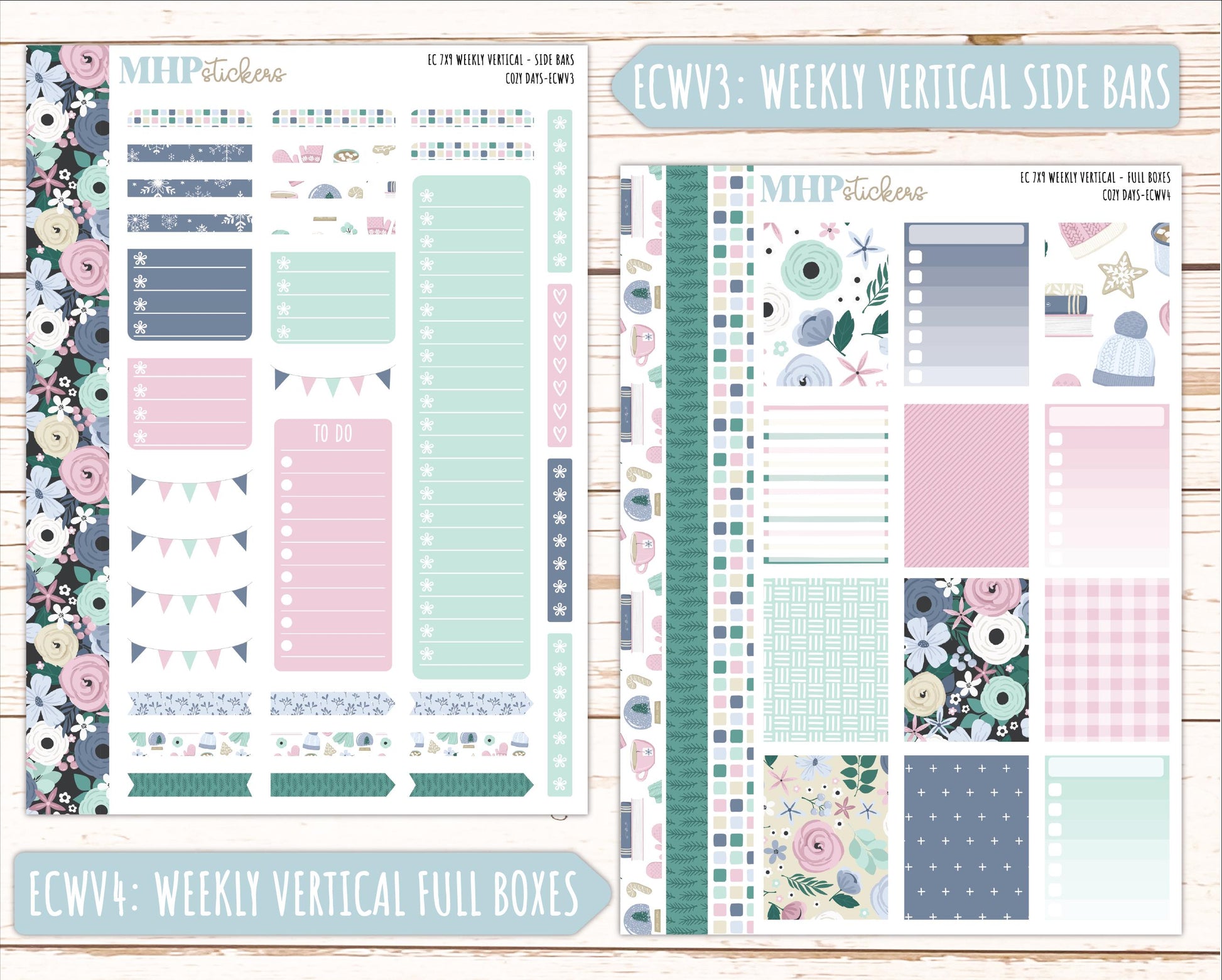 JANUARY Weekly Planning Kits for 7x9 Erin Condren Planners. "Cozy Days" || ECWCD