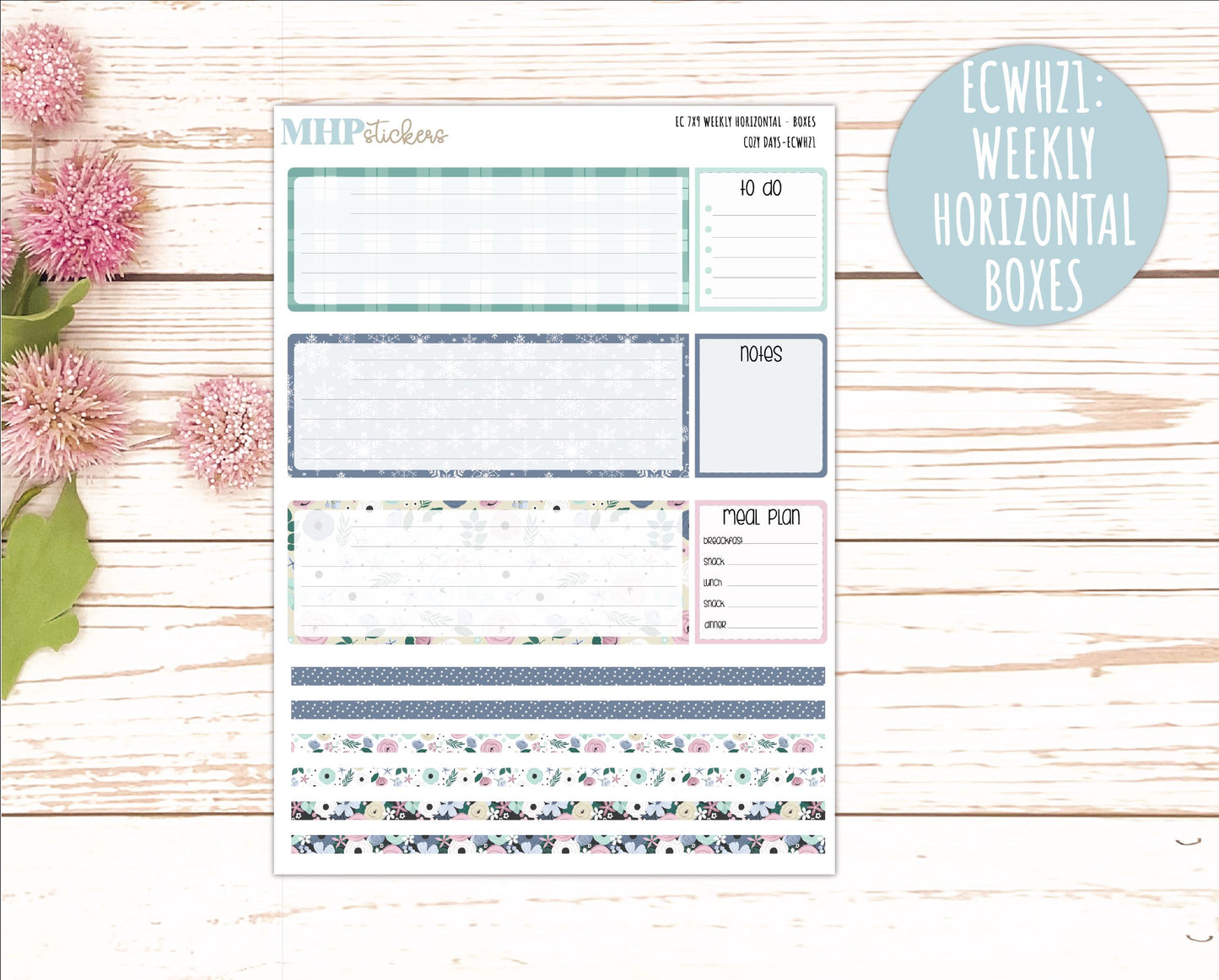 JANUARY Weekly Planning Kits for 7x9 Erin Condren Planners. "Cozy Days" || ECWCD