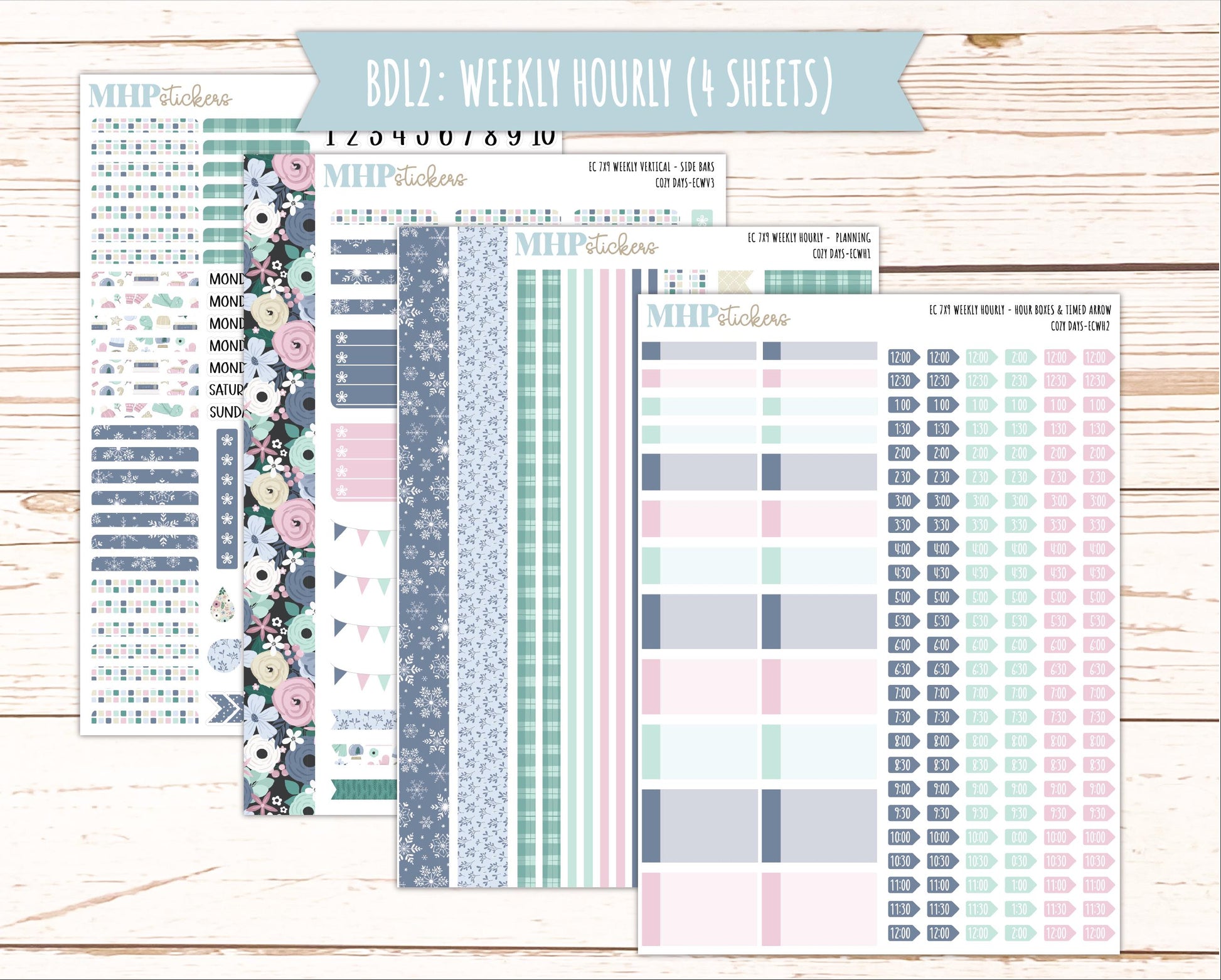 JANUARY Weekly Planning Kits for 7x9 Erin Condren Planners. "Cozy Days" || ECWCD