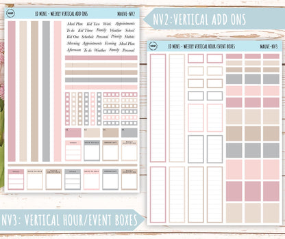 MAY Neutral Color Stickers for MINI Laurel Denise Planners || NMAY