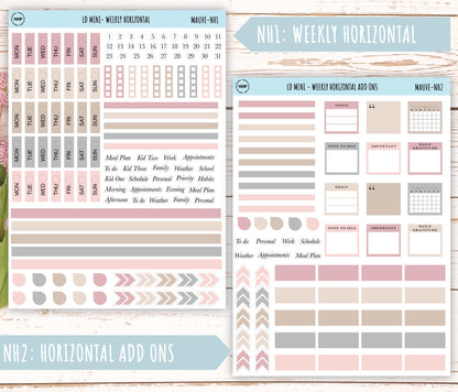 MAY Neutral Color Stickers for MINI Laurel Denise Planners || NMAY