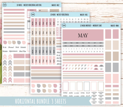 MAY Neutral Color Stickers for MINI Laurel Denise Planners || NMAY