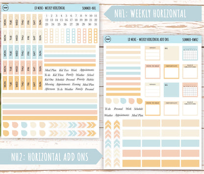 JULY Neutral Color Stickers for MINI Laurel Denise Planners || NJUL