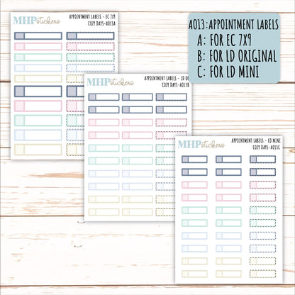 ADD-On's for Monthly Kits "Cozy Days" || AO-CD