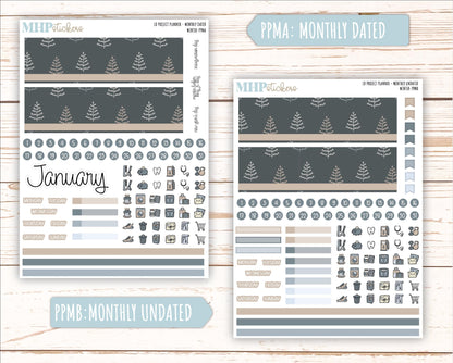 JANUARY Stickers for LD Project Planner "Winter" || PP-W