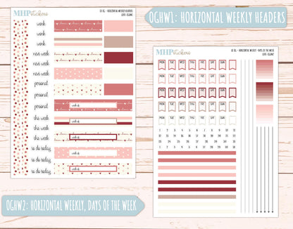 FEBRUARY 2025 Stickers for OG Laurel Denise Planners. "Love" || OGLV