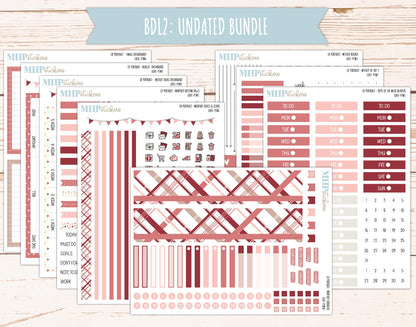 FEBRUARY 2025 Stickers for Laurel Denise Portrait Planners. "Love" || PTLV