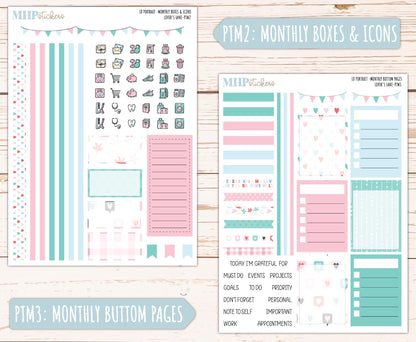 FEBRUARY 2025 Stickers for Laurel Denise Portrait Planners. "Lover's Lane" || PTLL