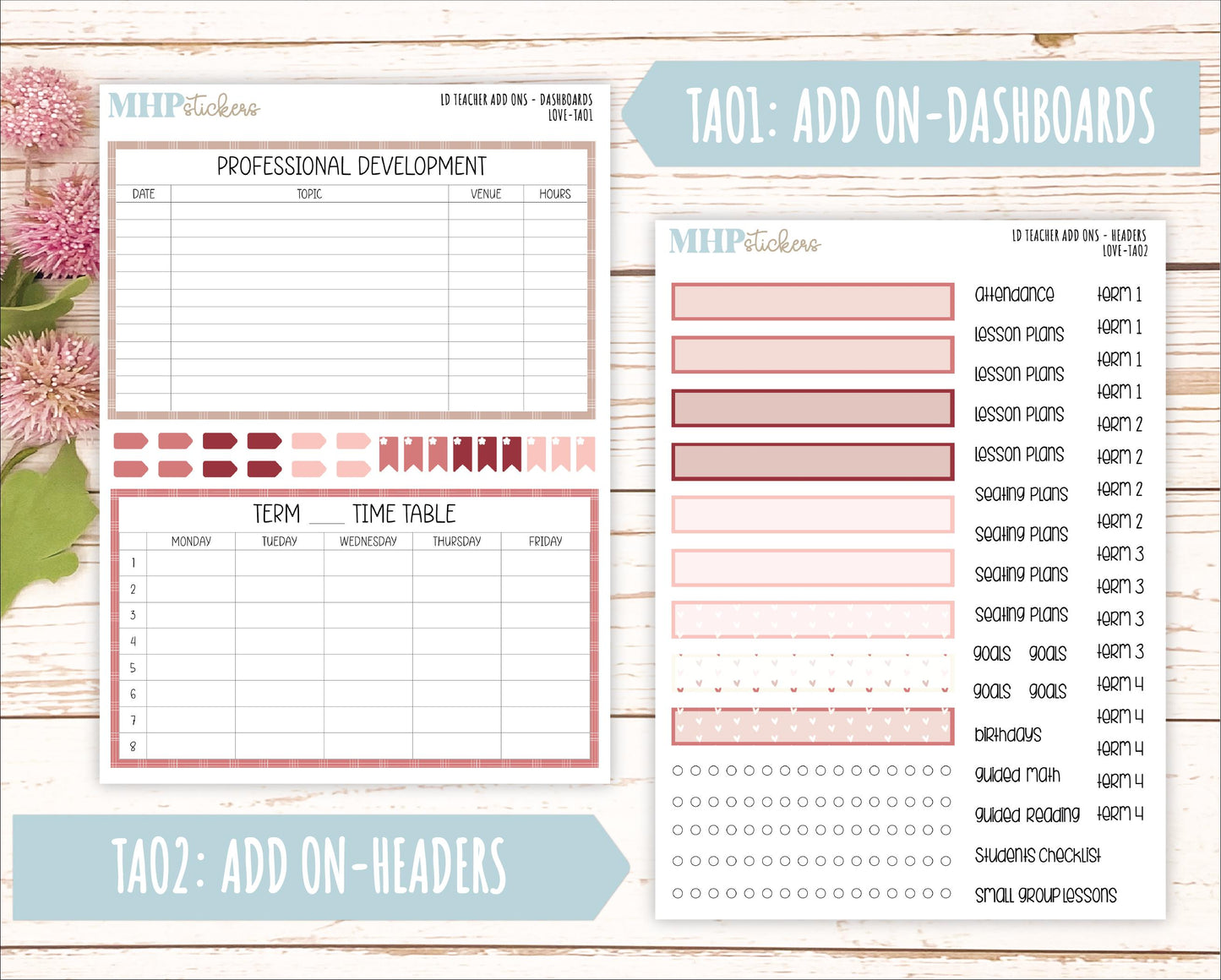 FEBRUARY Stickers for Laurel Denise Teacher Planners. "LOVE" || TLV