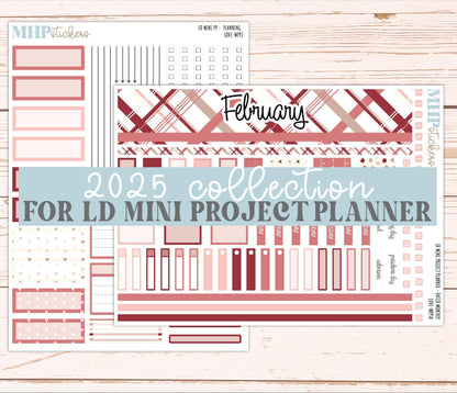 FEBRUARY 2025 Stickers for LD Mini Project Planner "Love" || MPPLV