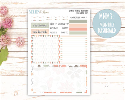 MARCH 2025 Stickers for MINI Laurel Denise Planners "Hello spring" || MNHS