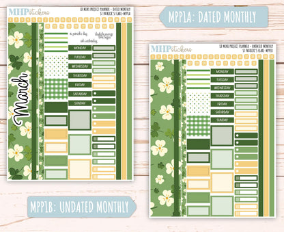 MARCH 2025 Stickers for LD Mini Project Planner "St Patrick's Flare" || MPPSPF