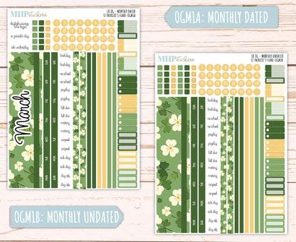 MARCH 2025 Stickers for OG Laurel Denise Planners. "St Patrick's Flare" || OGSPF