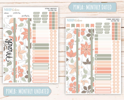 MARCH 2025 Stickers for Laurel Denise Portrait Planners. "Hello Spring" || PTHS