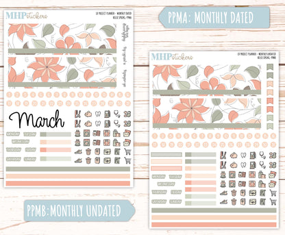 MARCH Stickers for LD Project Planner "Hello Spring" || PPHS