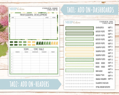 MARCH Stickers for Laurel Denise Teacher Planners. "St Patrick's Flare" || TSPF