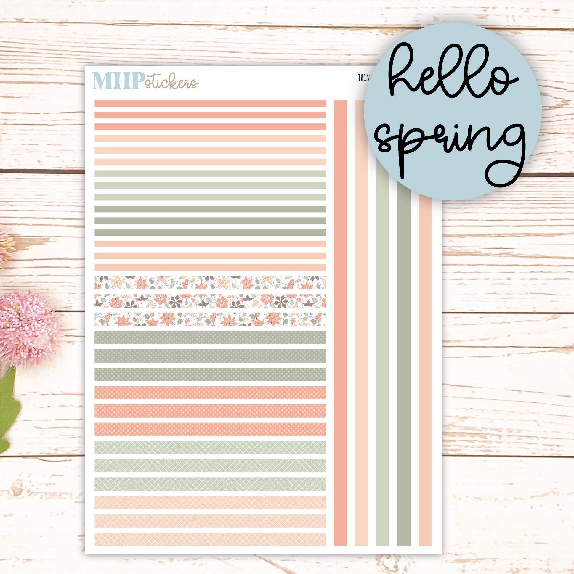 Thin Washi for Laurel Denise Planners. Planner Stickers March '25 || LD406