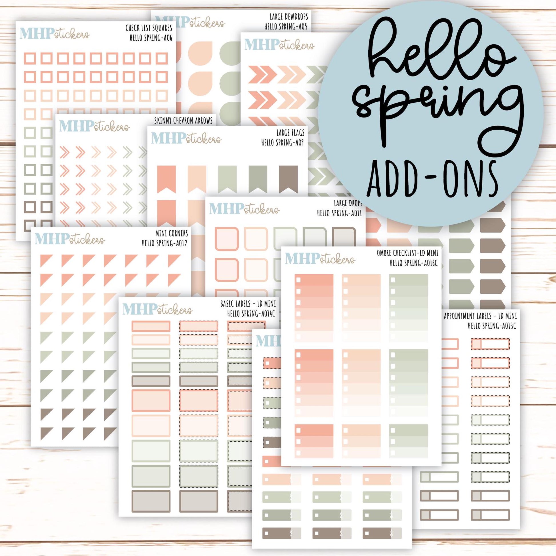 ADD-On's for Monthly Kits "Hello Spring" || AO-HS