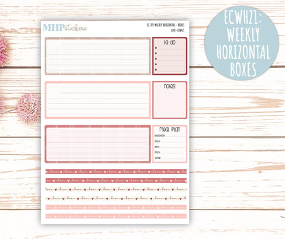 FEBRUARY Weekly Planning Kits for 7x9 Erin Condren Planners. "Love" || ECWLV