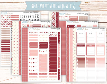 FEBRUARY Weekly Planning Kits for 7x9 Erin Condren Planners. "Love" || ECWLV