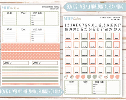 MARCH Weekly Planning Kits for 7x9 Erin Condren Planners. "Hello Spring" || ECWHS