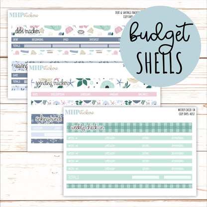 Budget Shells. Add-Ons for Laurel Denise Planners (COZY DAYS) || AOCD