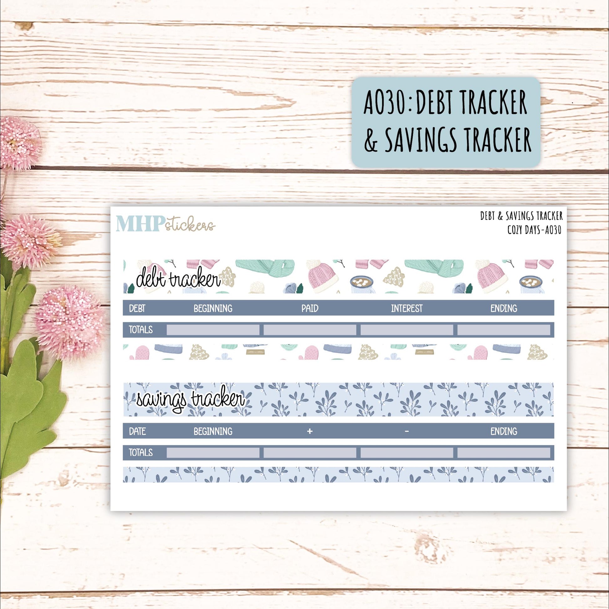 Budget Shells. Add-Ons for Laurel Denise Planners (COZY DAYS) || AOCD