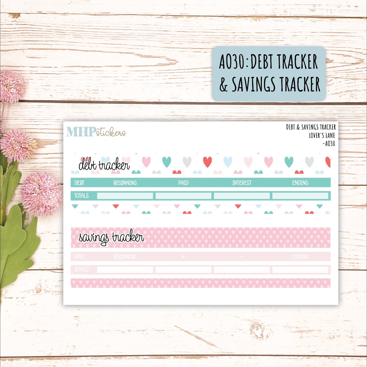 Budget Shells. Add-Ons for Laurel Denise Planners (LOVER'S LANE) || AOLL