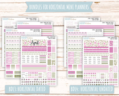 APRIL 2025 Stickers for MINI Laurel Denise Planners "Flower Field" || MNFF