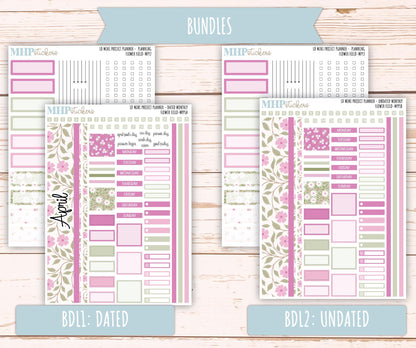 APRIL 2025 Stickers for LD Mini Project Planner "Flower Field" || MPPFF